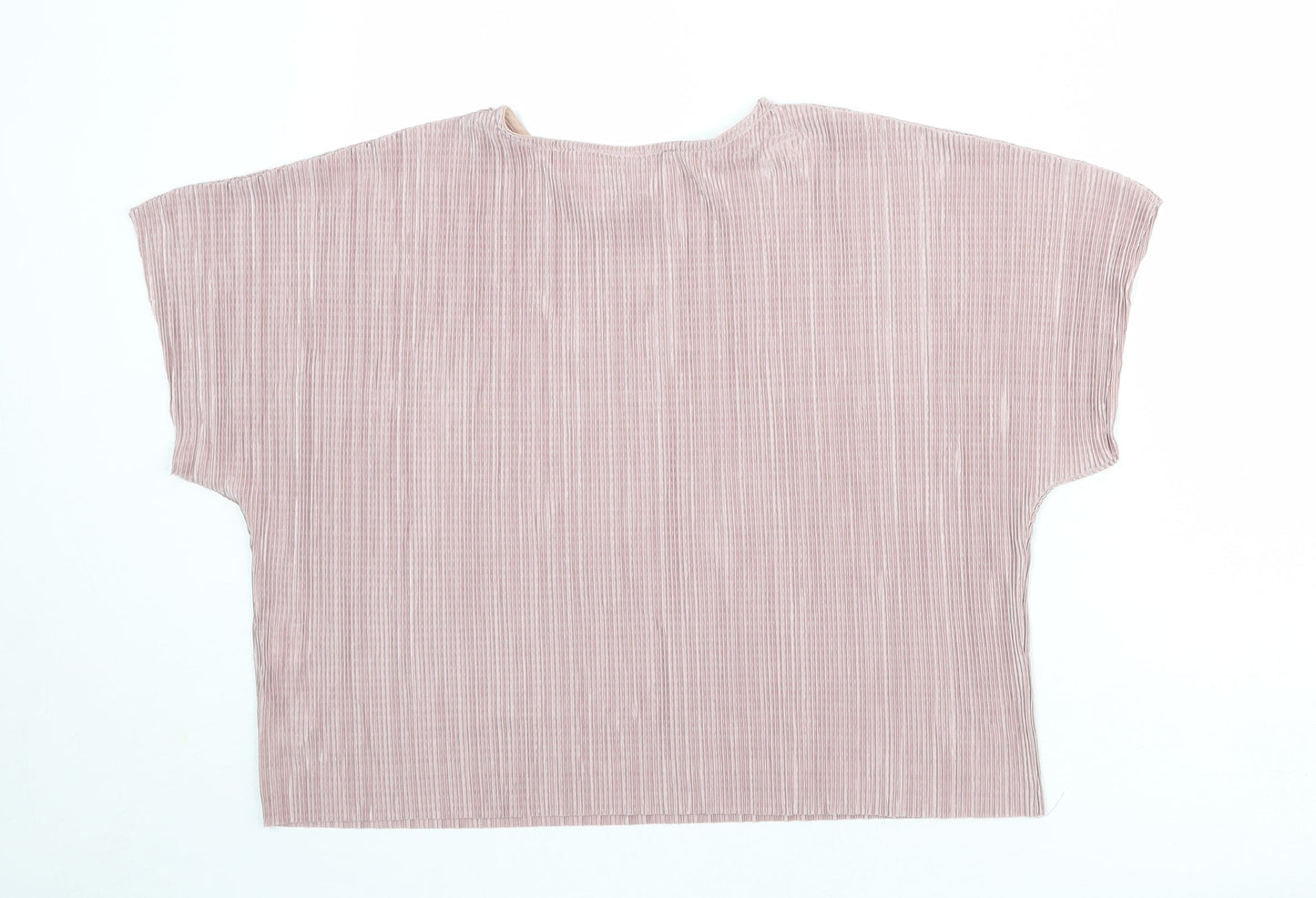 ASOS Womens Pink Geometric Polyester Basic Blouse Size 8 Round Neck