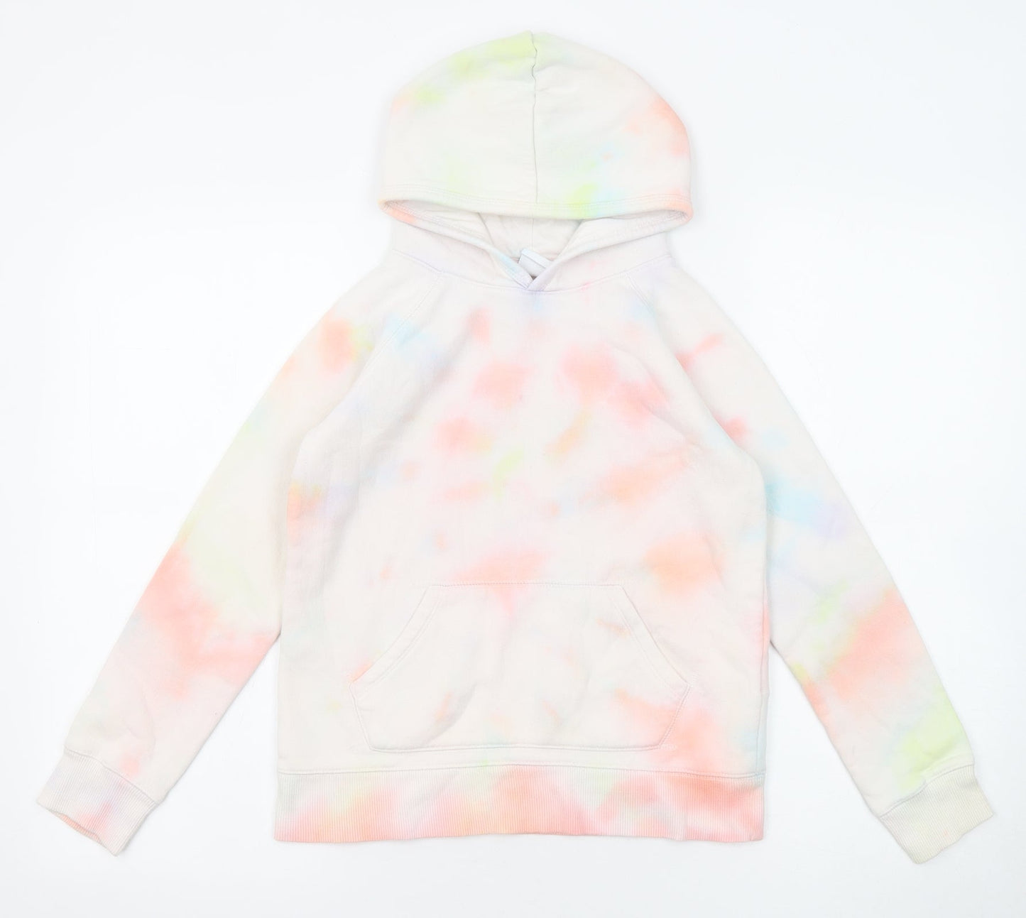 Amazon Girls Multicoloured Geometric Cotton Pullover Hoodie Size 9 Years Pullover