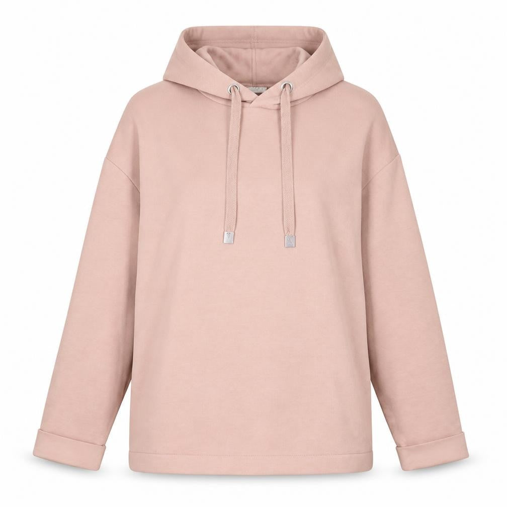 Basic Womens Pink Polyester Pullover Hoodie Size S Pullover