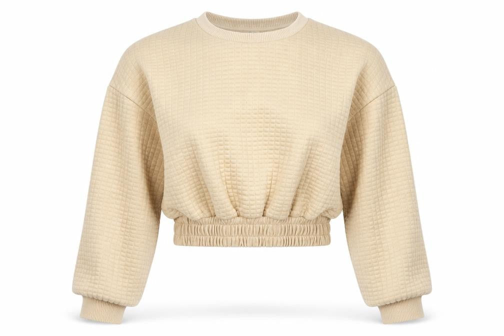 Topshop Womens Beige Polyester Pullover Sweatshirt Size 6 Pullover