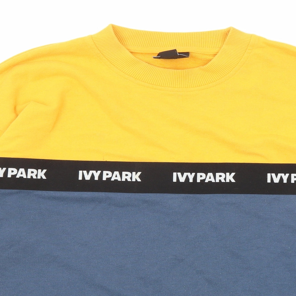IVY PARK Mens Blue Polyester Pullover Sweatshirt Size XS - Colourblock