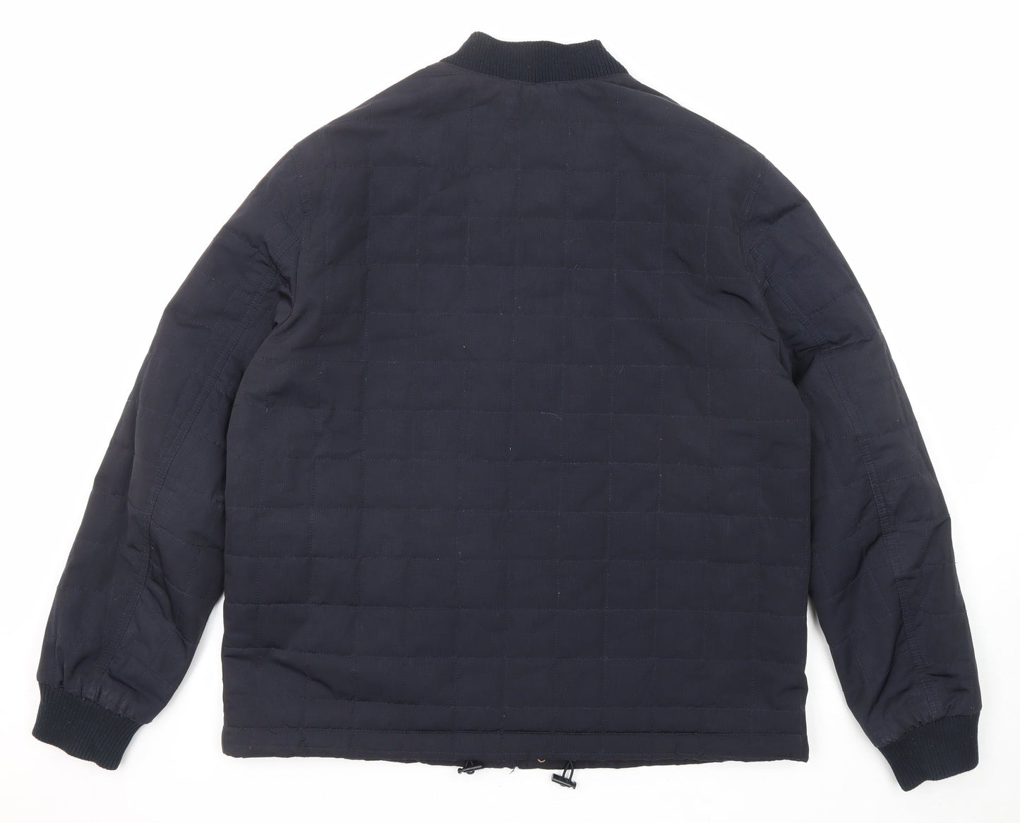 Hammond & Co Mens Blue Quilted Jacket Size L Zip