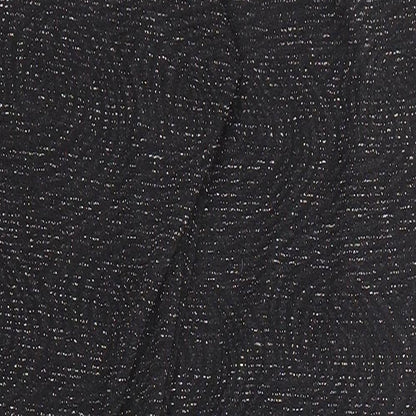 H&M Womens Black Geometric Polyester Carrot Trousers Size S Regular