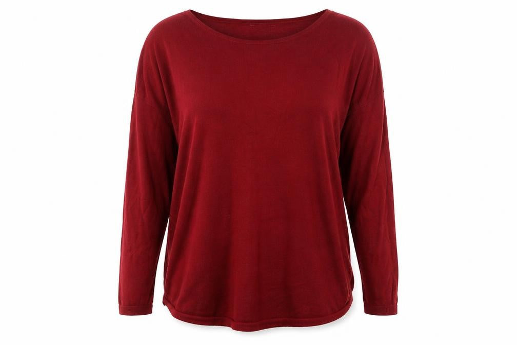 H&M Womens Red Round Neck Acrylic Pullover Jumper Size S