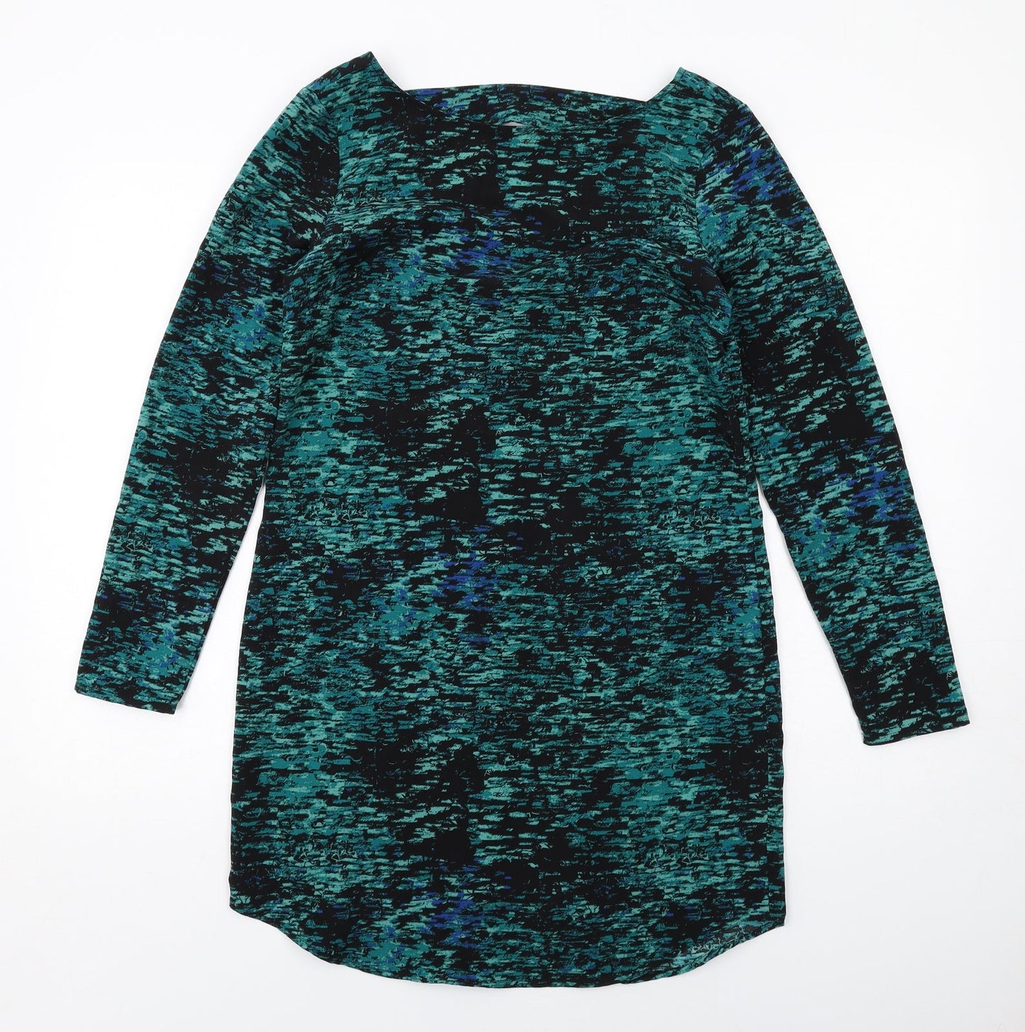 Gap Womens Green Geometric Polyester Mini Size XS Round Neck Pullover