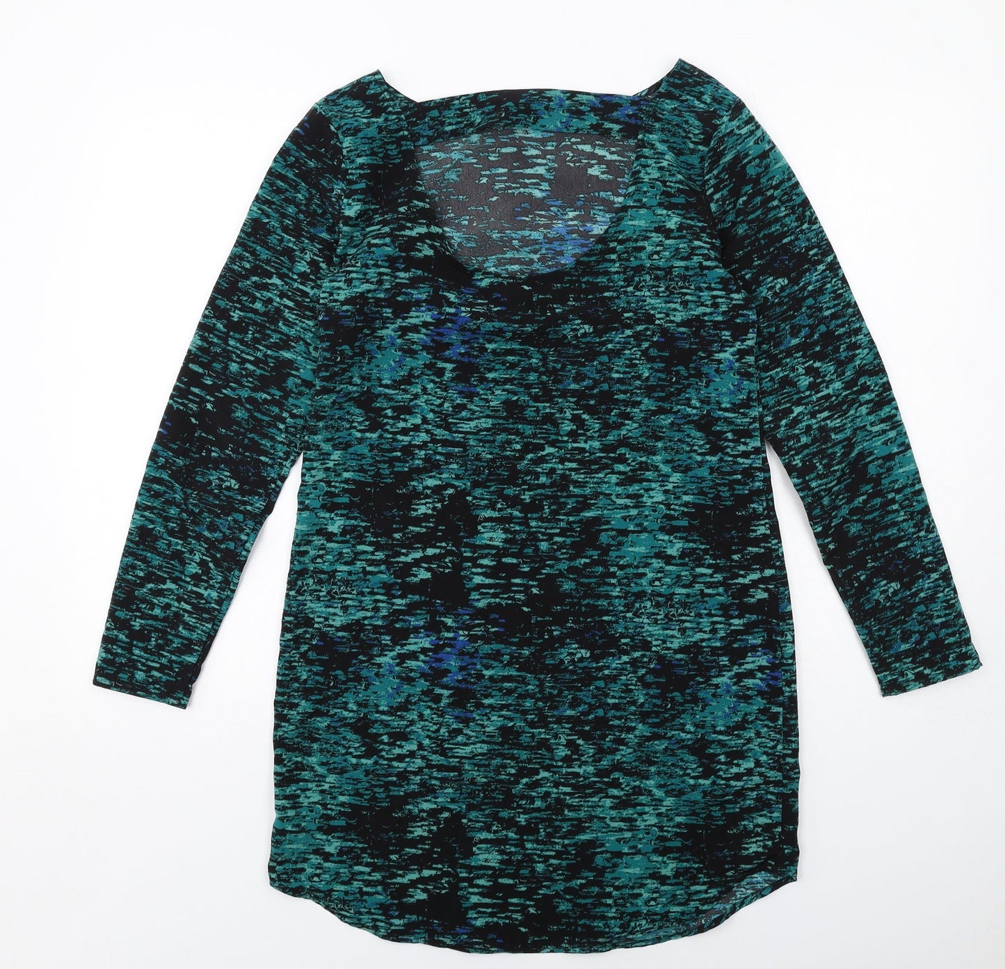 Gap Womens Green Geometric Polyester Mini Size XS Round Neck Pullover