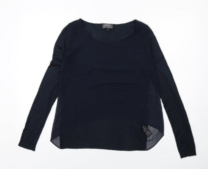 Next Womens Blue Round Neck Polyester Pullover Jumper Size 10