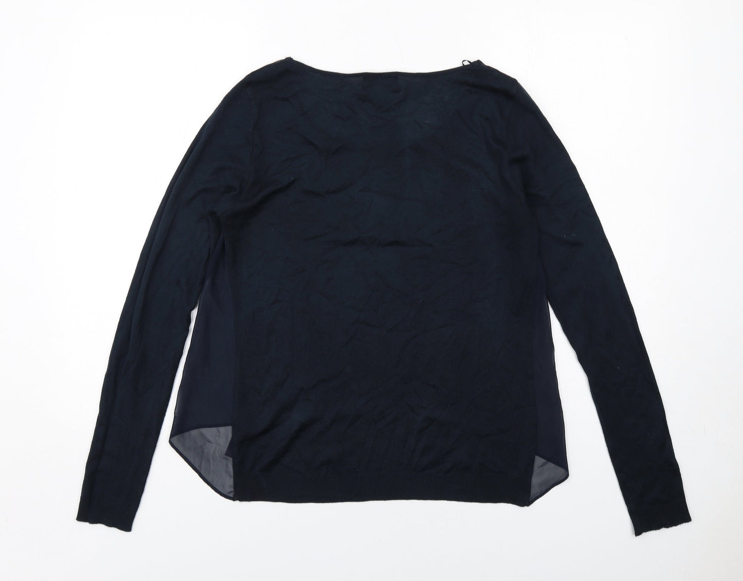 NEXT Womens Blue Round Neck Polyester Pullover Jumper Size 10