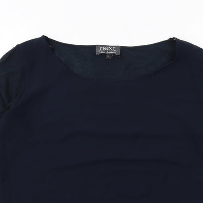 Next Womens Blue Round Neck Polyester Pullover Jumper Size 10