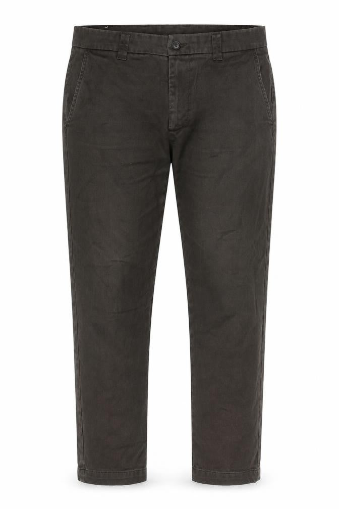 Zara Mens Brown Cotton Trousers Size 37 in Regular Zip
