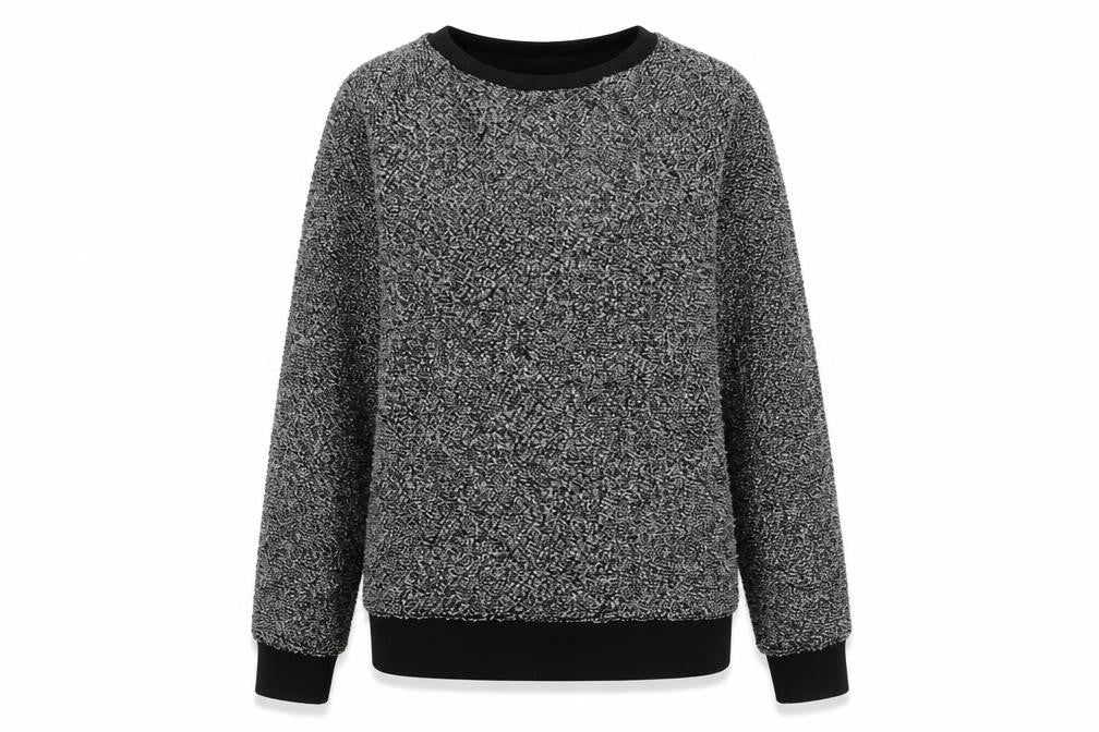 Topshop Womens Black Cotton Pullover Sweatshirt Size 8 Pullover