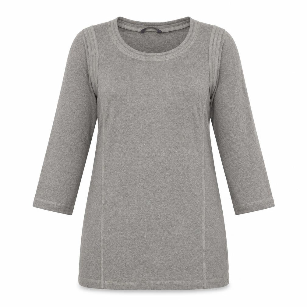 Marks & Spencer Womens Grey Polyester Basic Blouse Size 12 Round Neck