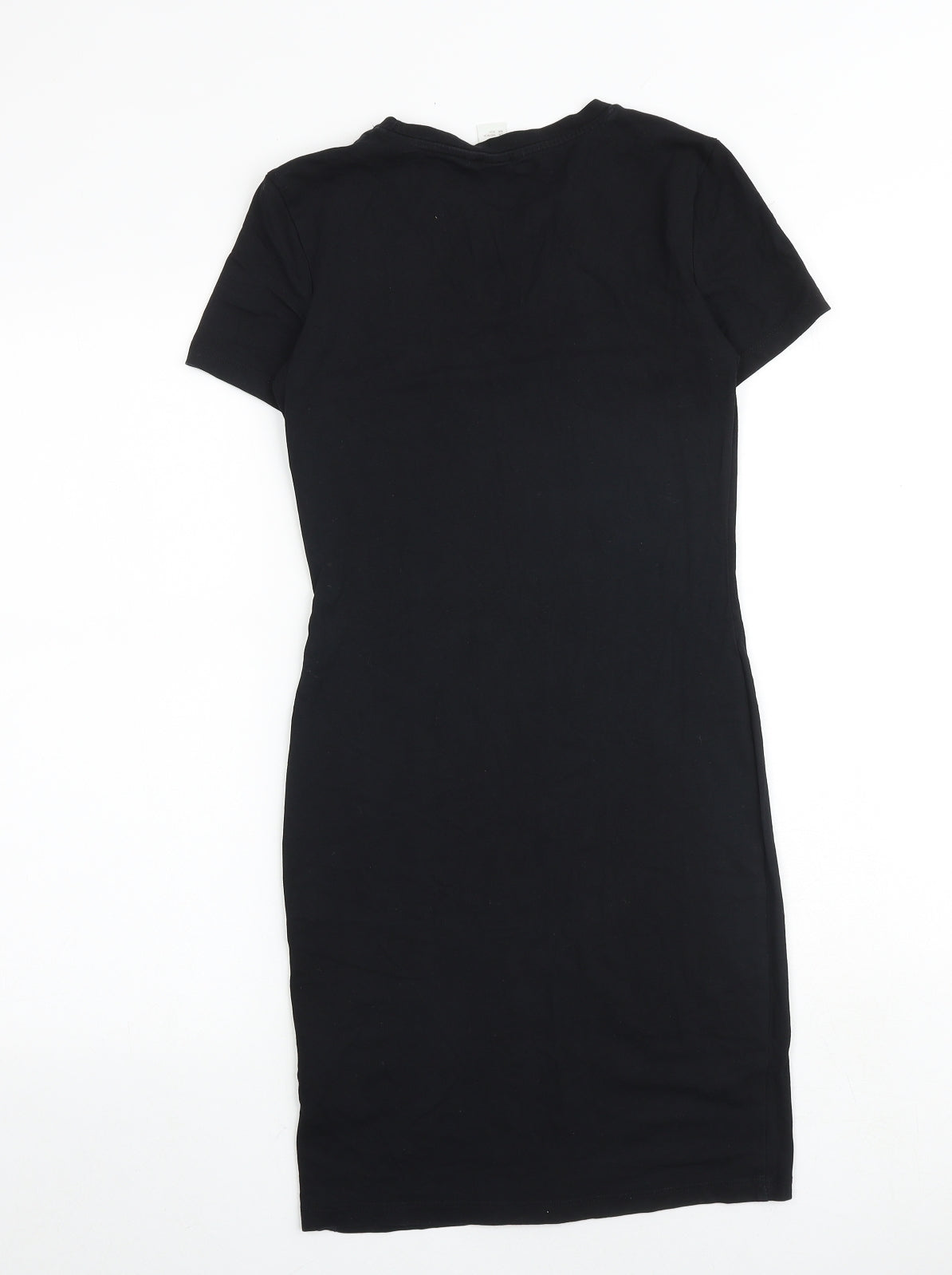 H&M Womens Blue Cotton T-Shirt Dress Size XS Round Neck Pullover