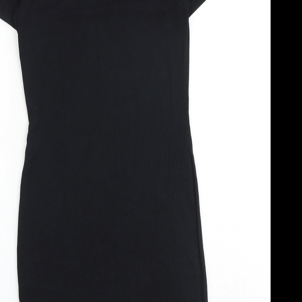H&M Womens Blue Cotton T-Shirt Dress Size XS Round Neck Pullover