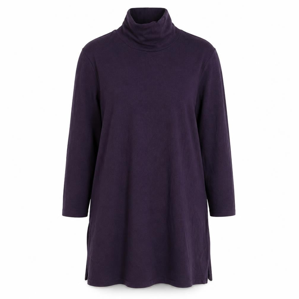 Marks & Spencer Womens Purple Roll Neck Polyester Pullover Jumper Size 14 Pullover