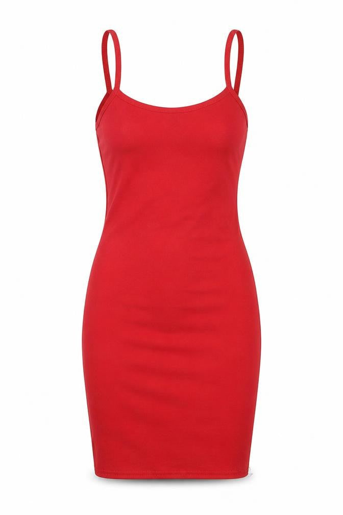 PRETTYLITTLETHING Womens Red Polyester Bodycon Size 4 Round Neck Pullover