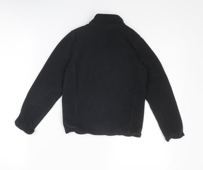 Back view of Quechua boys’ black jacket, size 8, years zip