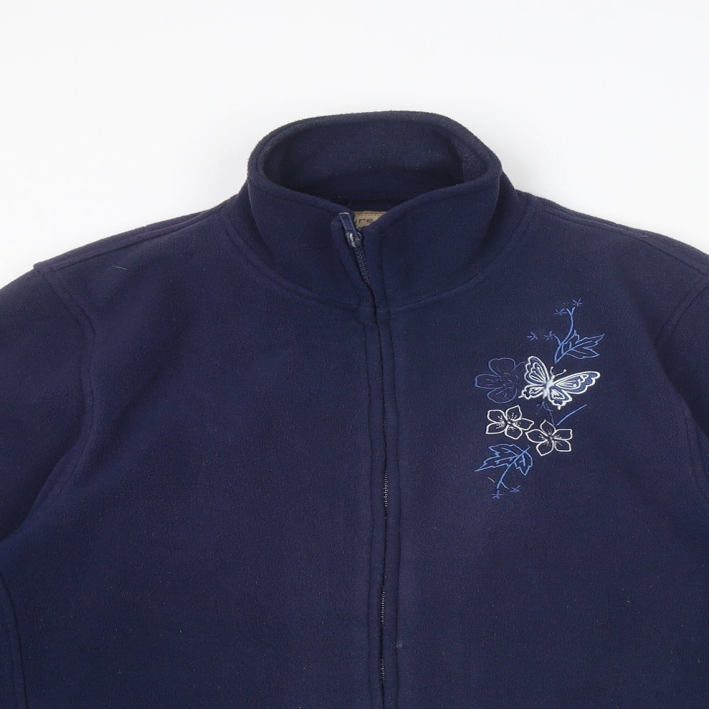Pure & Natural Womens Blue Jacket Size M Zip