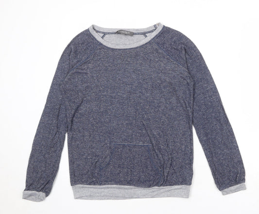Limited Collection Womens Blue Viscose Pullover Sweatshirt Size 8 Pullover