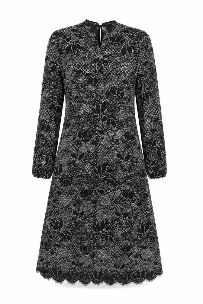 Zara Womens Black Floral Polyester A-Line Size S Round Neck Button