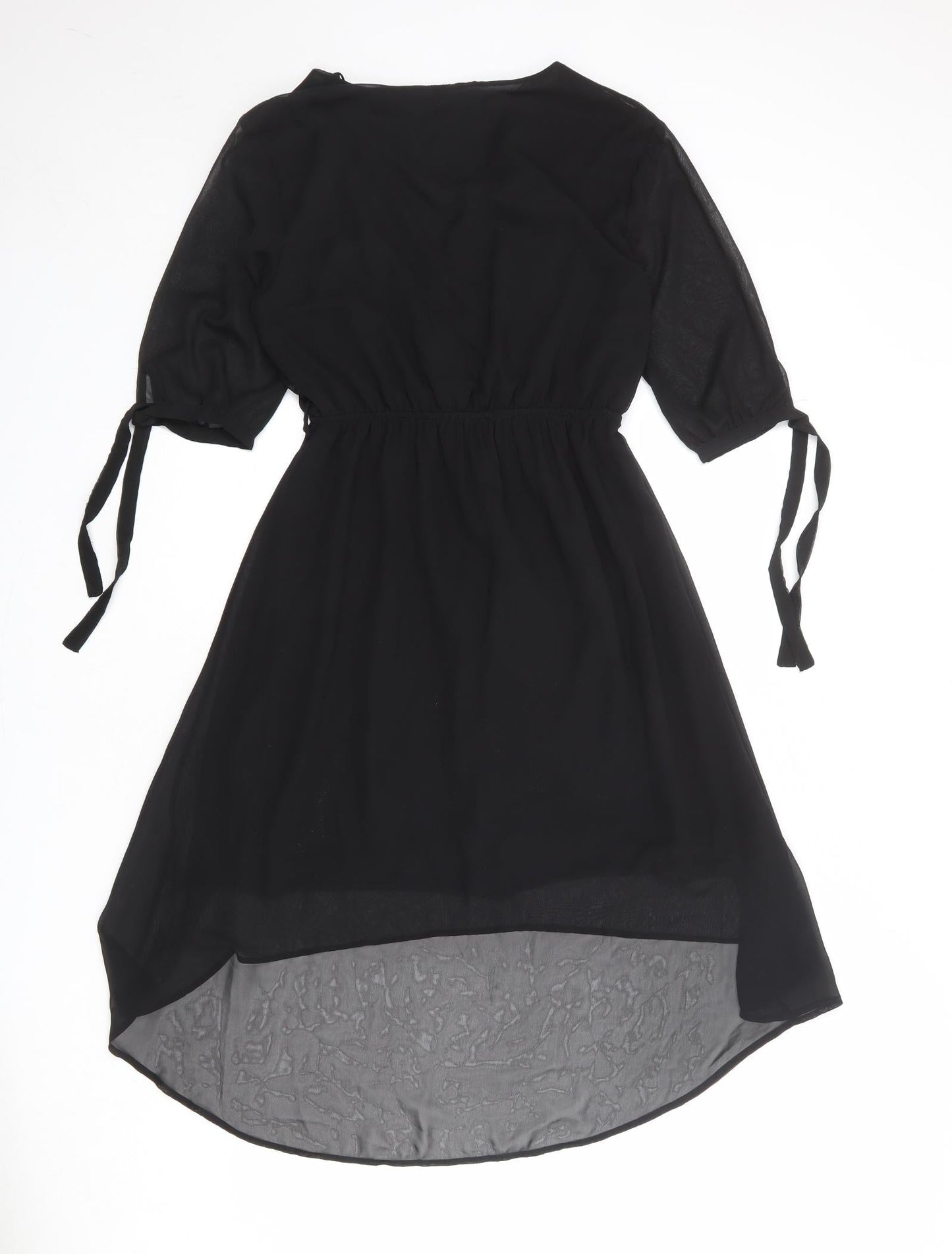 Select Womens Black Polyester Fit & Flare Size 12 V-Neck Pullover