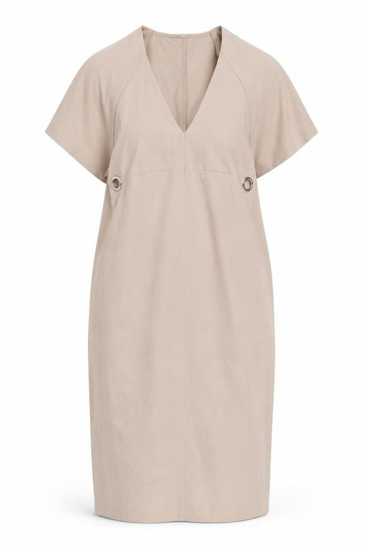 ASOS Womens Beige Polyester Shift Size 10 V-Neck Pullover