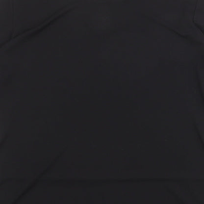 Sara Womens Black Polyester Basic T-Shirt Size 10 Boat Neck - Size 10-12