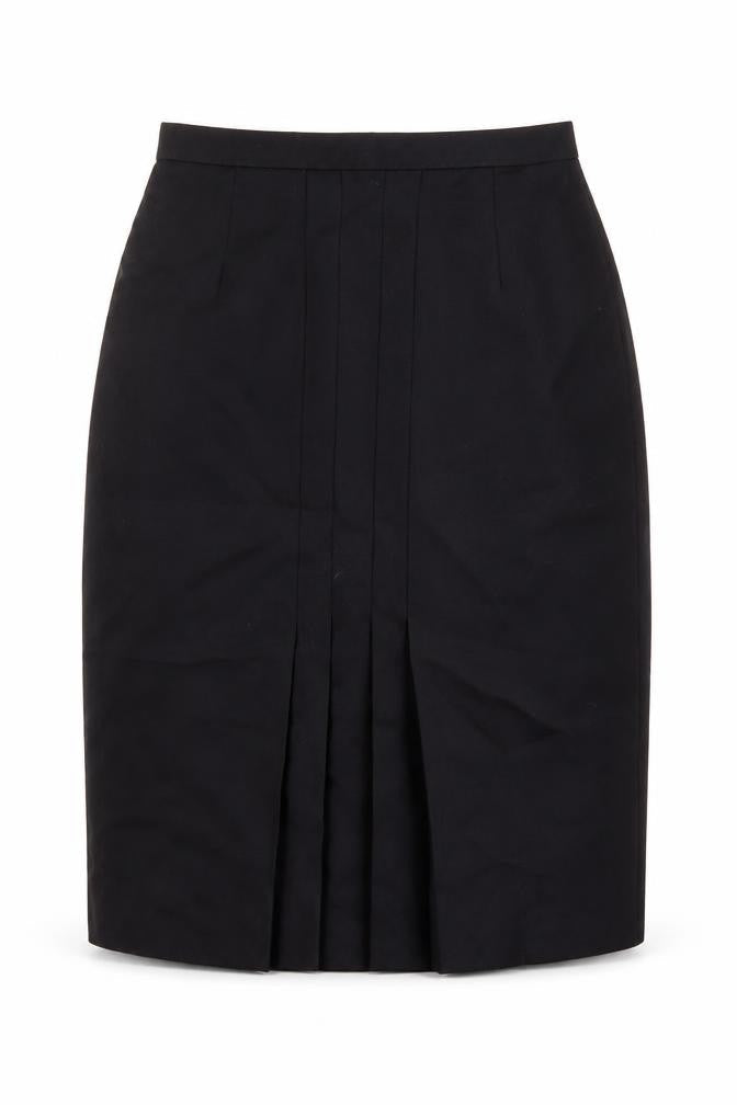 St Michael Womens Black Polyester Straight & Pencil Skirt Size 14 Zip