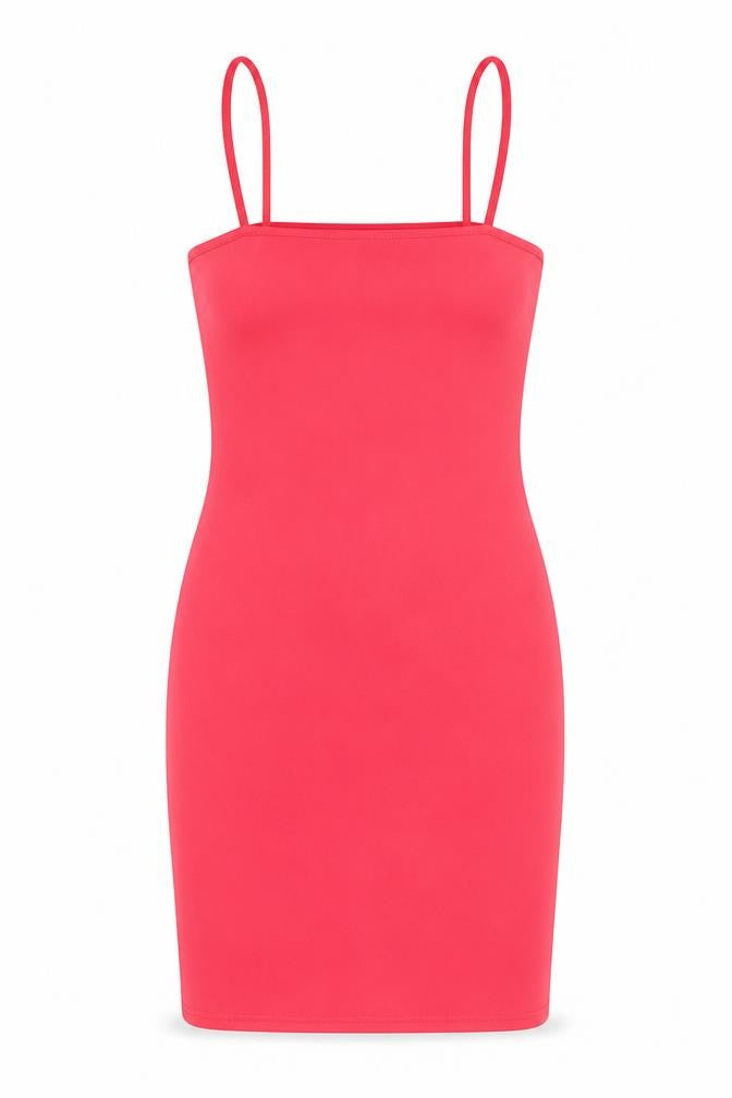 PRETTYLITTLETHING Womens Red Polyester Bodycon Size 8 Square Neck Pullover