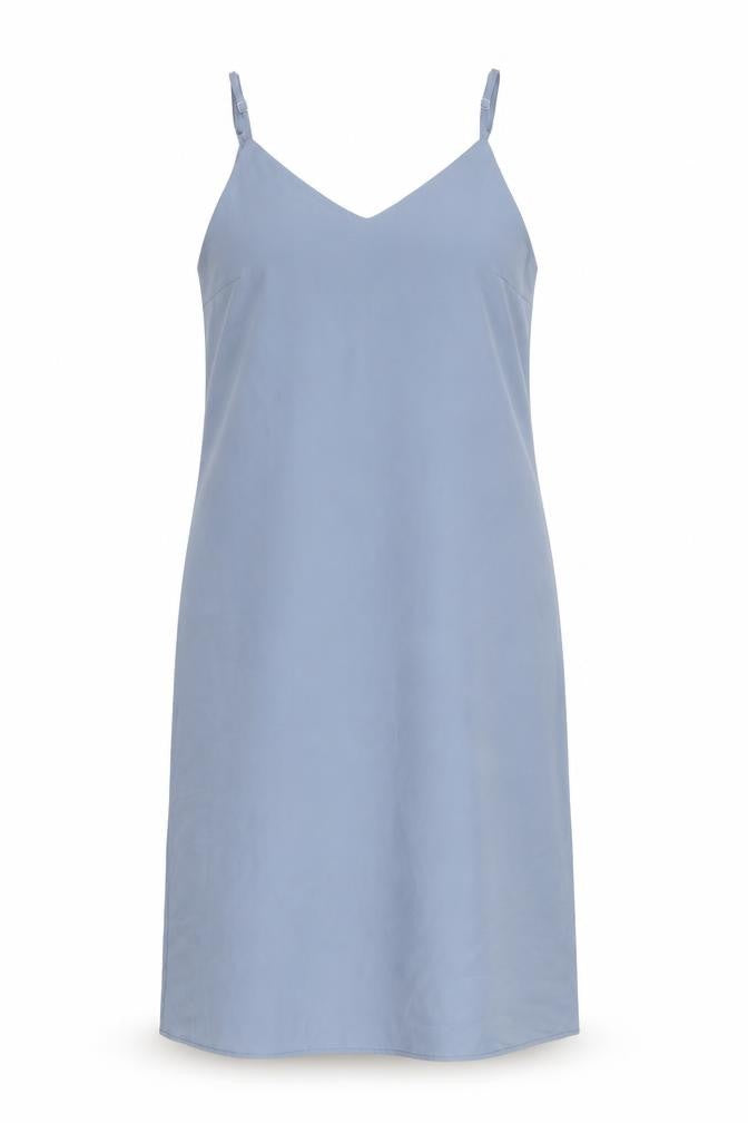 Quality Life Womens Blue Polyester Slip Dress Size XL V-Neck Pullover