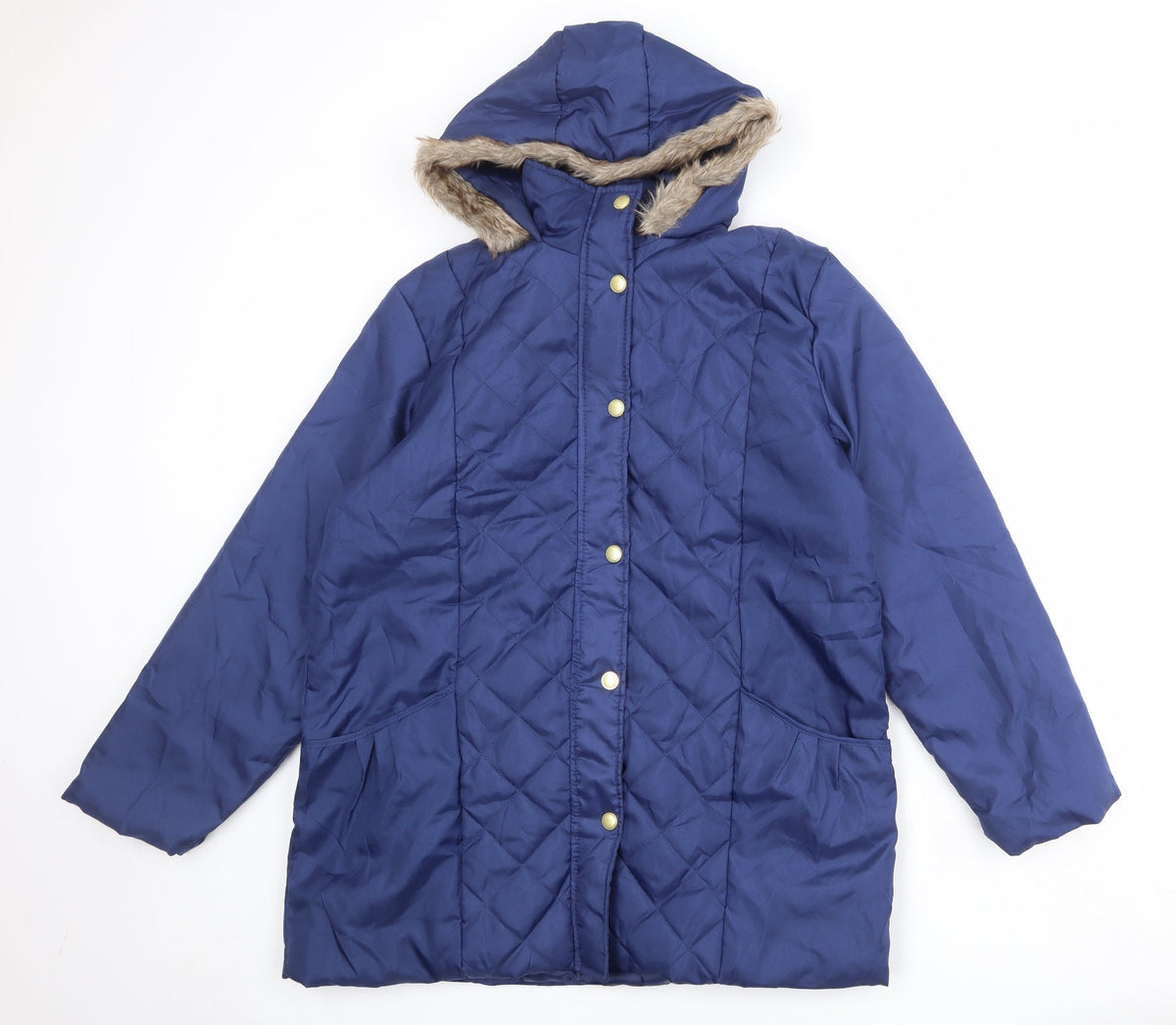 Anne de Lancay Womens Blue Jacket Size M Zip