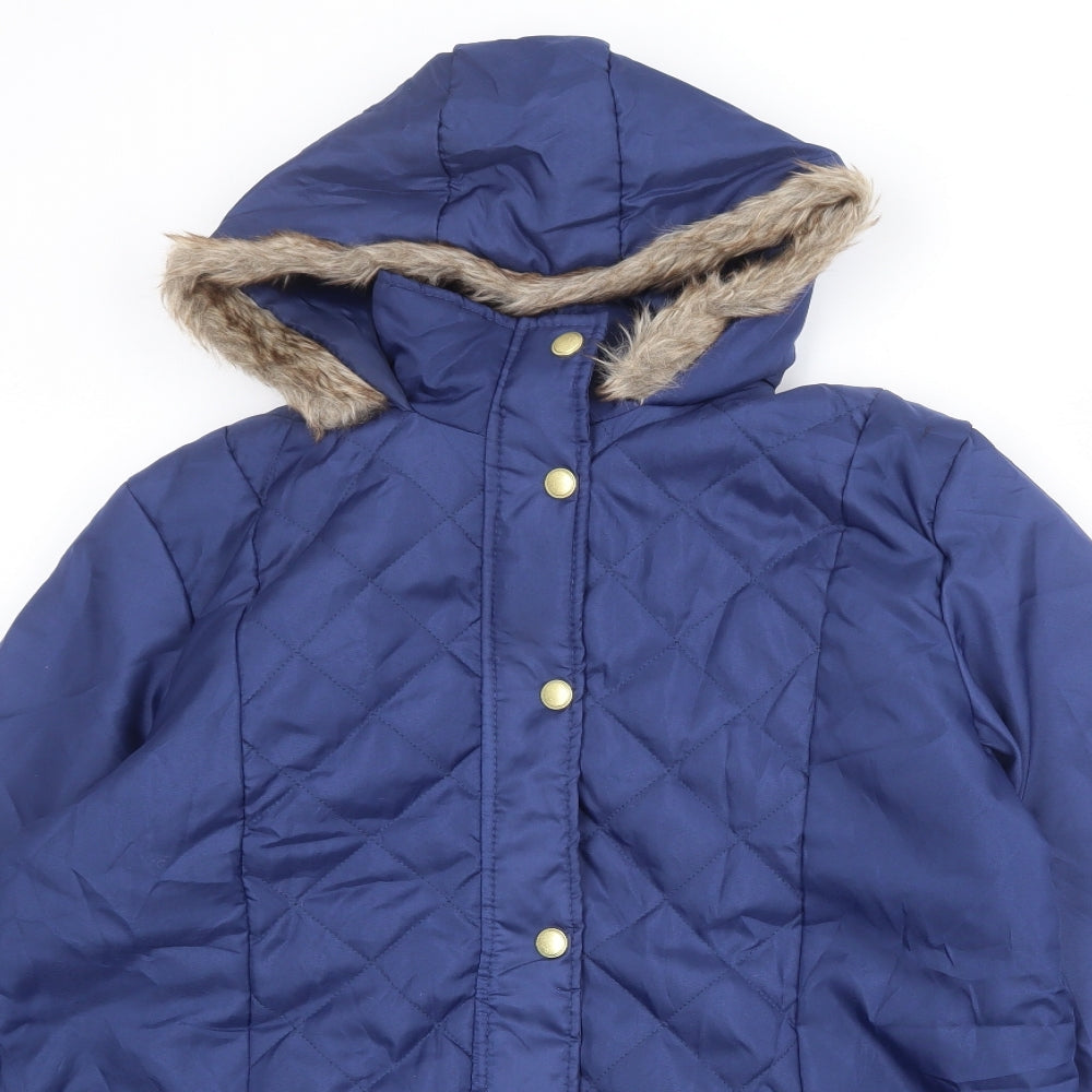 Anne de Lancay Womens Blue Jacket Size M Zip