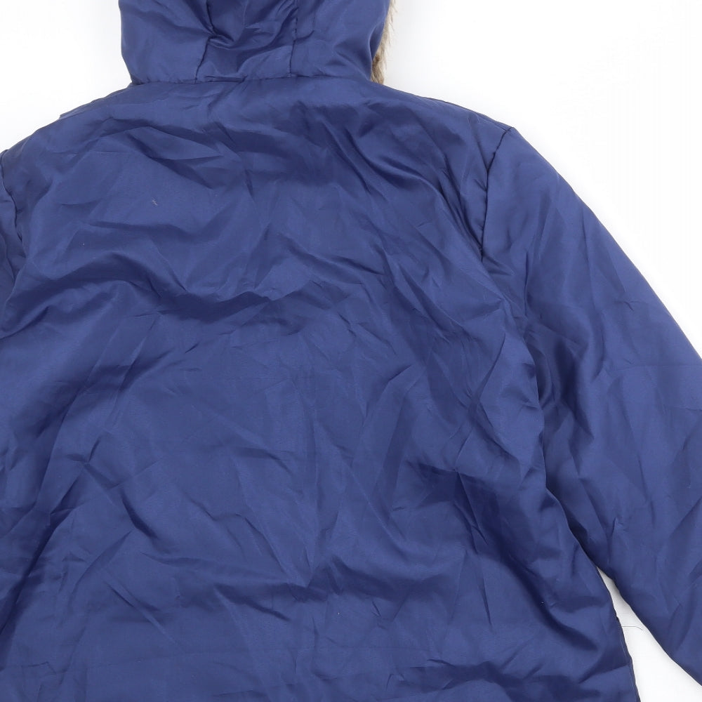 Anne de Lancay Womens Blue Jacket Size M Zip