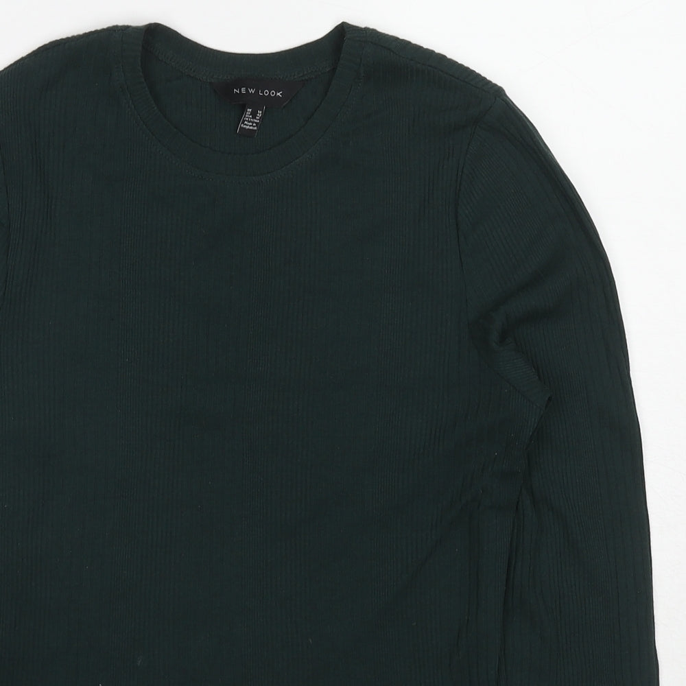 New Look Womens Green Round Neck Polyester Pullover Jumper Size 14