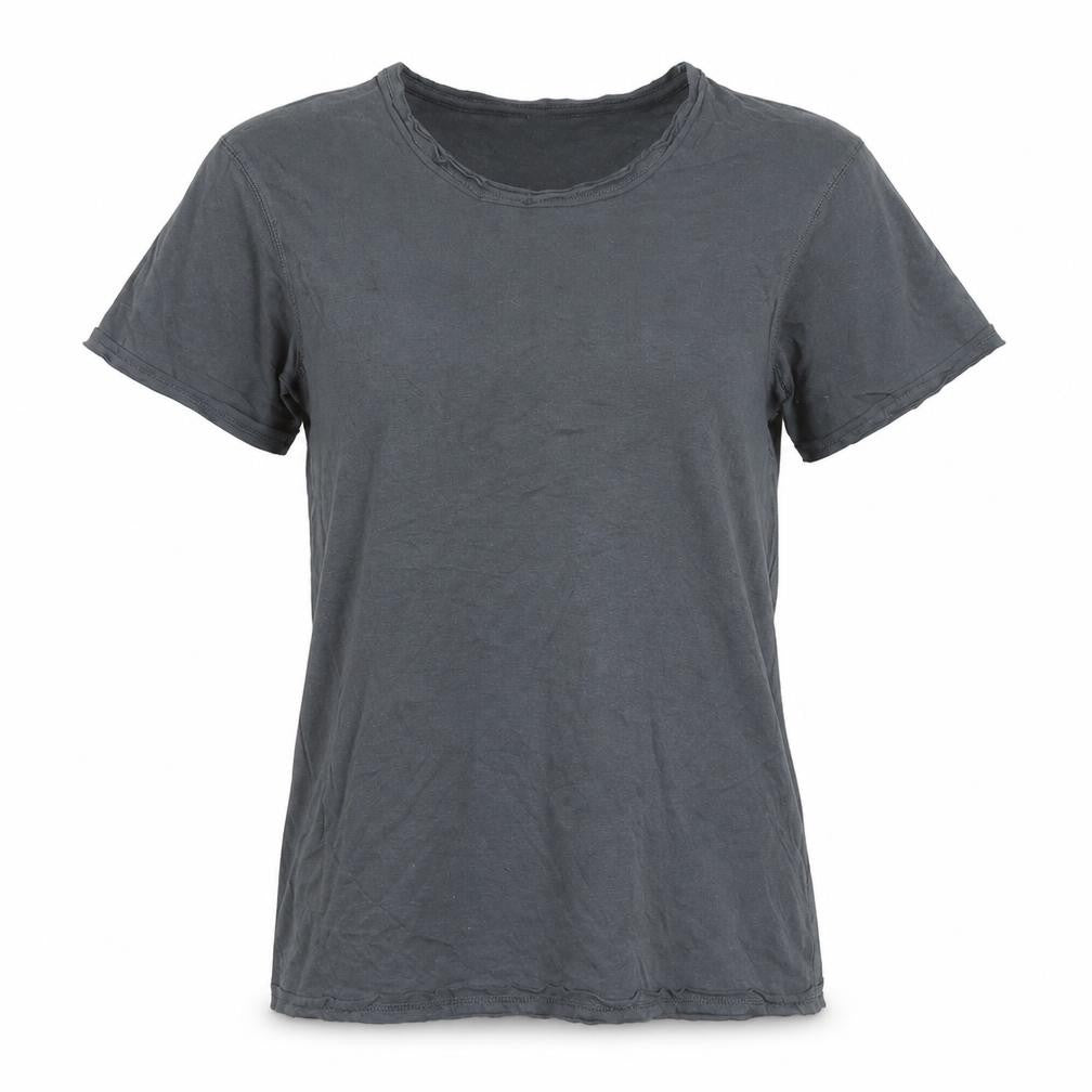 Fanshirt Womens Grey Cotton Basic T-Shirt Size M Round Neck