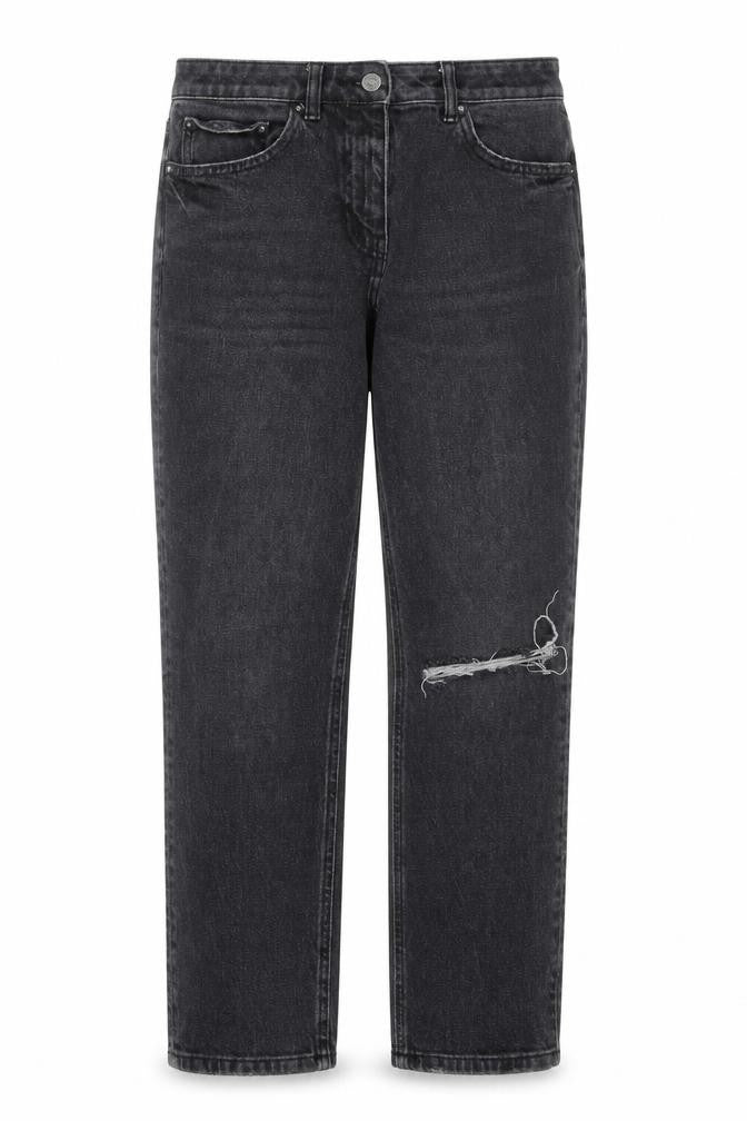 NEXT Womens Black Cotton Straight Jeans Size 10 Regular