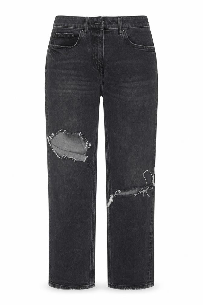 NEXT Womens Black Cotton Straight Jeans Size 10 Regular Button