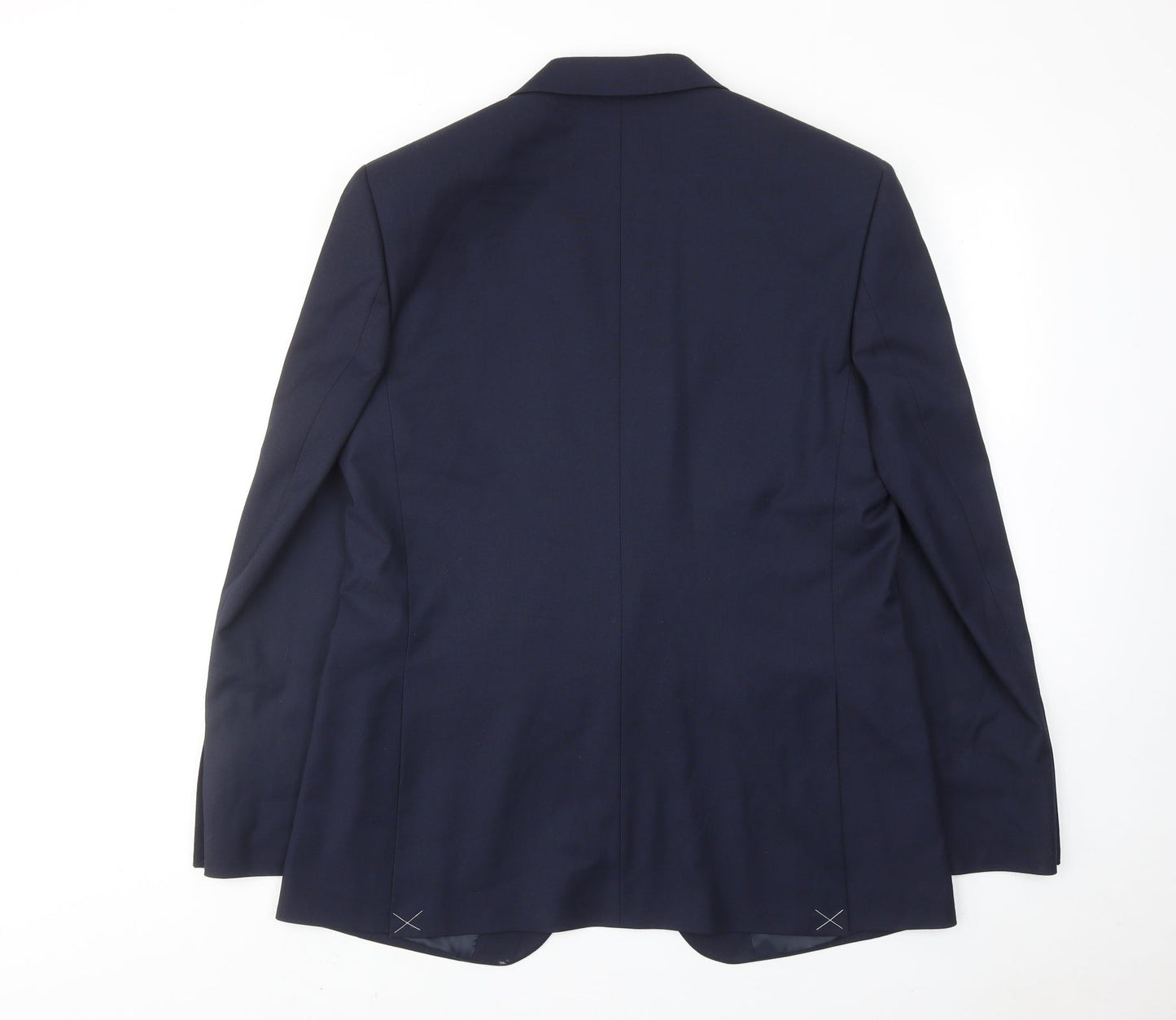 Marks and Spencer Mens Blue Polyester Jacket Suit Jacket Size 42 Regular