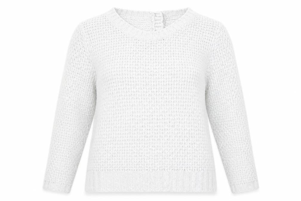 M&Co Womens Grey Round Neck Acrylic Pullover Jumper Size L
