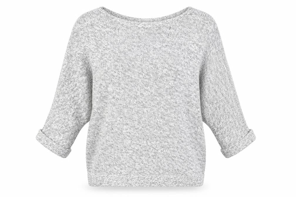 H&M Womens White Round Neck Cotton Pullover Jumper Size S
