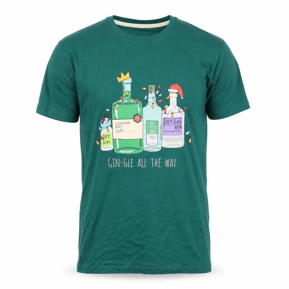 Marks & Spencer Mens Green Cotton T-Shirt Size S Round Neck - Gin-gle All The Way