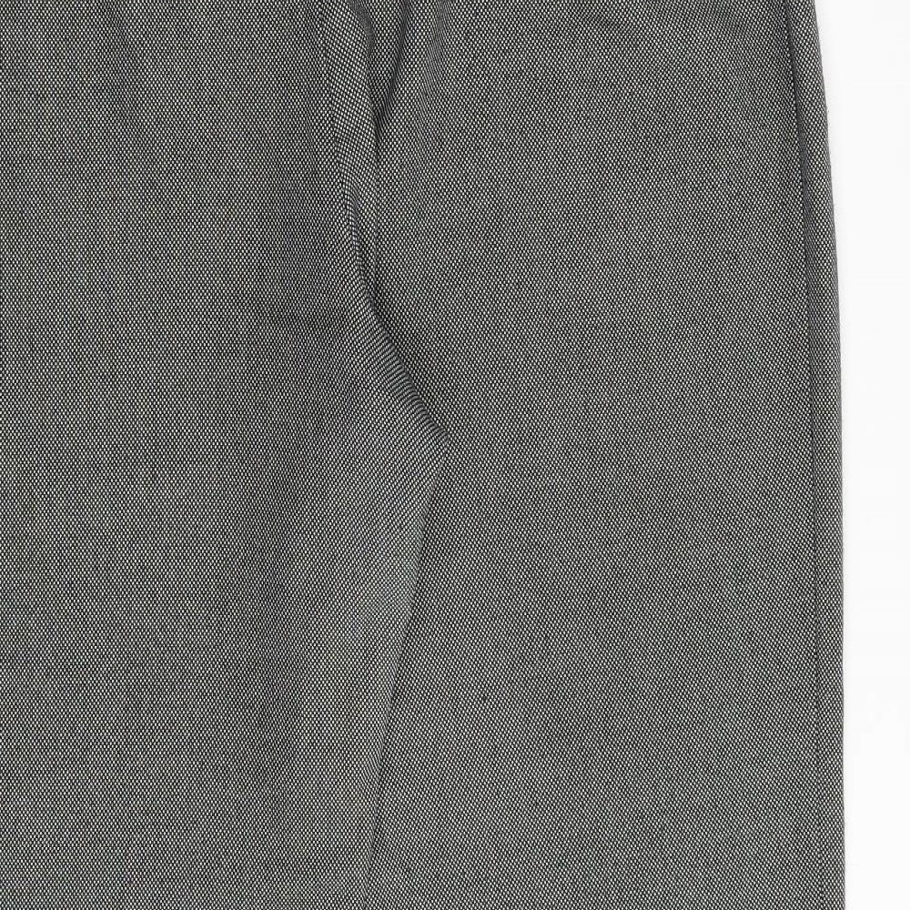 Marks and Spencer Womens Grey Polyester Trousers Size 20 Regular Zip