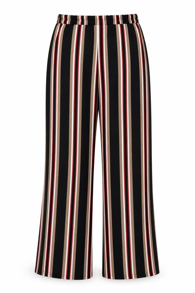 PARISIAN SIGNATURE Womens Multicoloured Striped Polyester Trousers Size 8 Regular
