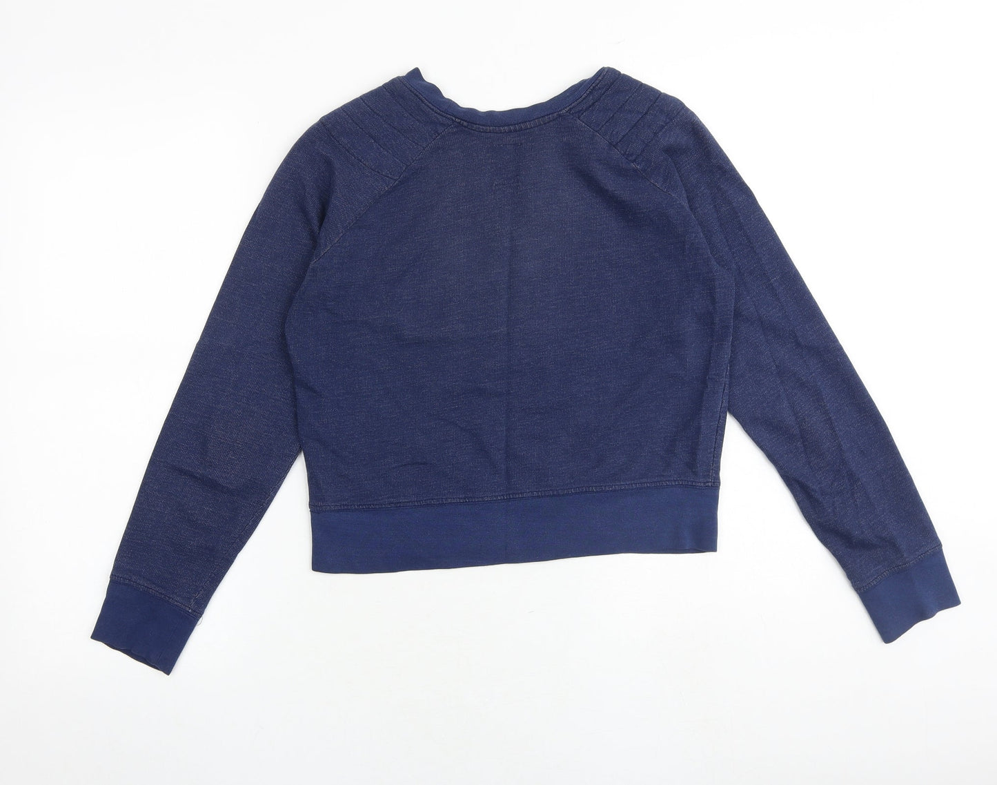 Zara Womens Blue Cotton Pullover Sweatshirt Size S Pullover