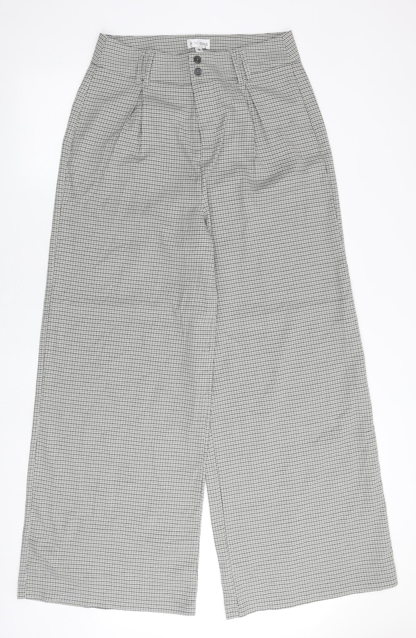 In the Style Womens Multicoloured Geometric Polyester Trousers Size 16 Regular Zip