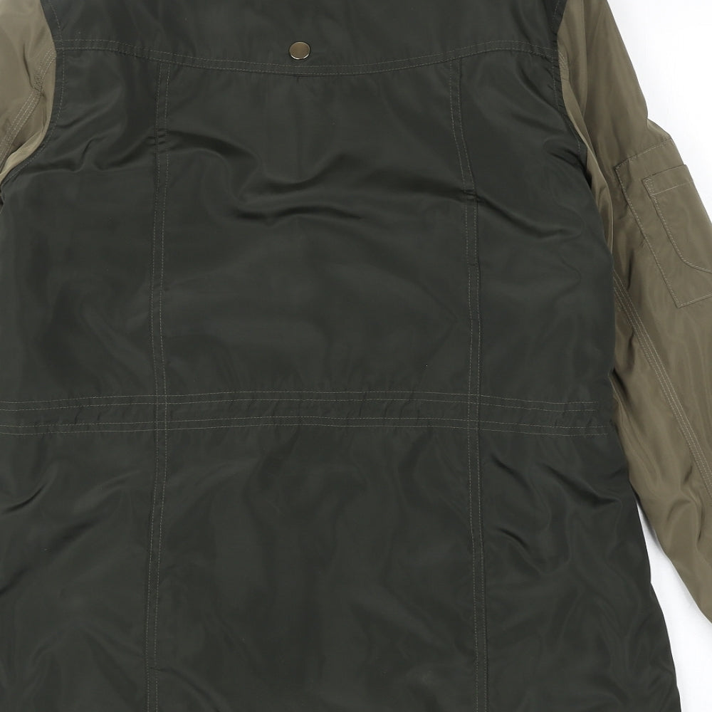 A&G Womens Green Overcoat Coat Size M Zip