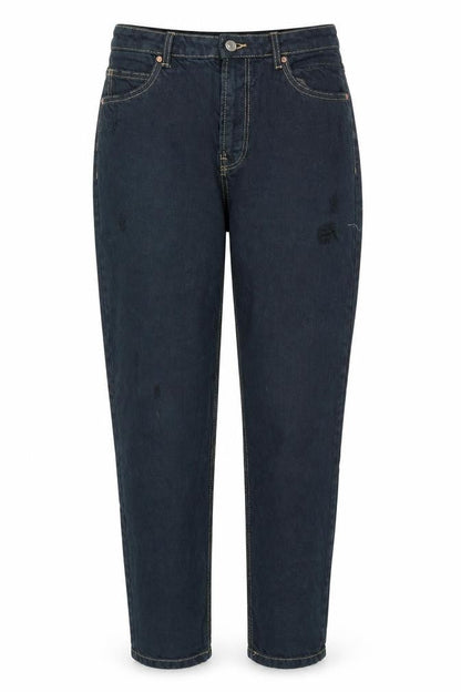 Bershka Womens Blue Cotton Mom Jeans Size 10 Regular Zip