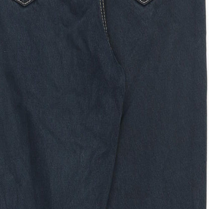 Bershka Womens Blue Cotton Mom Jeans Size 10 Regular Zip