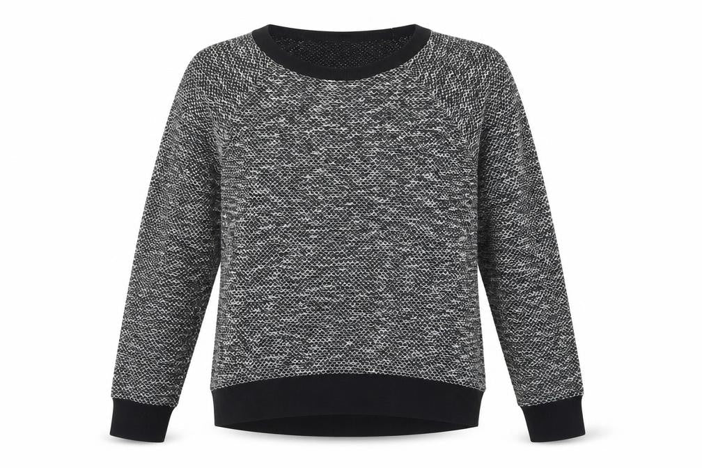 Topshop Womens Black Geometric Polyester Basic Blouse Size 8 Round Neck