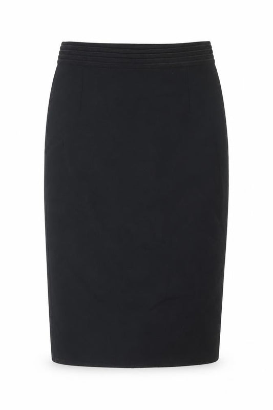 French Connection Womens Black Cotton Straight & Pencil Skirt Size 6 Zip